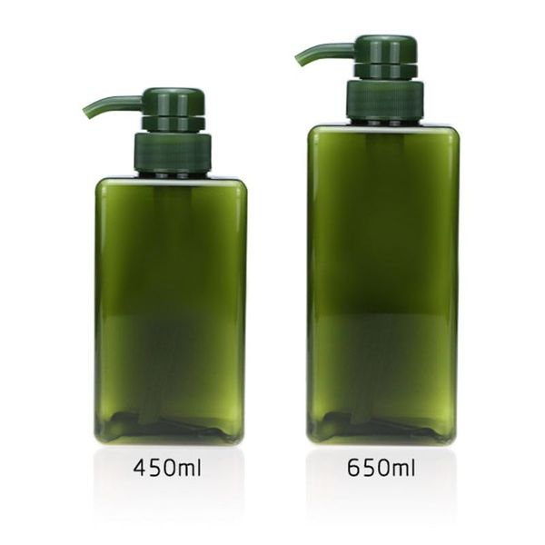 

storage bottles & jars protable tavel refillable shampoo bottle pump push type empty split bottling plastic lotion dispenser green 450ml 650