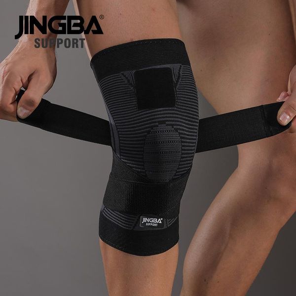 

elbow & knee pads jingba support 1pc nylon compression brace sport basketball joint protector rodilleras drop, Black;gray