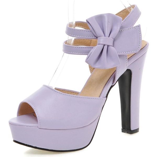 

sarairis elegant peep toe platform sandals women high heels date ladies summer sweet butterfly-knot shoes, Black