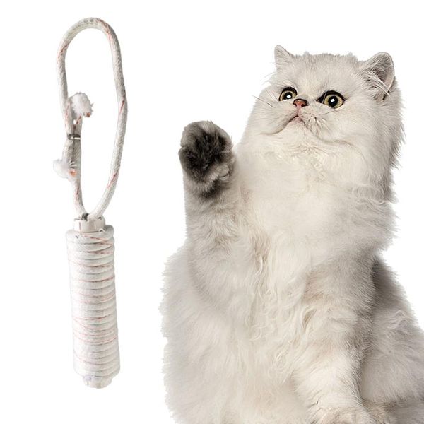 

cat toys durable balcony hanging claw tube toy funny climbing frame with ball scratcher supplies for cats
