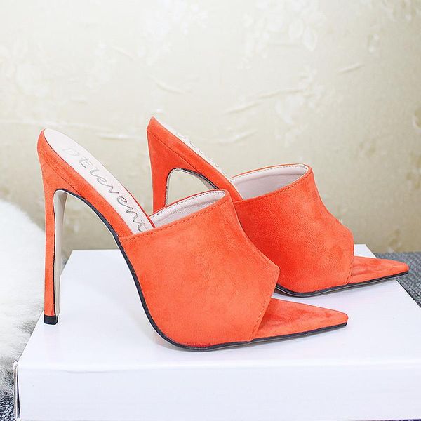 

slippers brand design sandals candy leopard large women shoes size 43 high heel cece mule blue orange black yellow