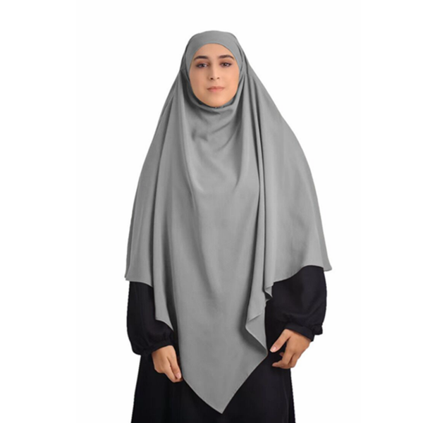 

muslim long khimar ramadan prayer garment hijab veil women niqab burka islamic abaya namaz musulman eid jilbab djellaba ethnic clothing, Red
