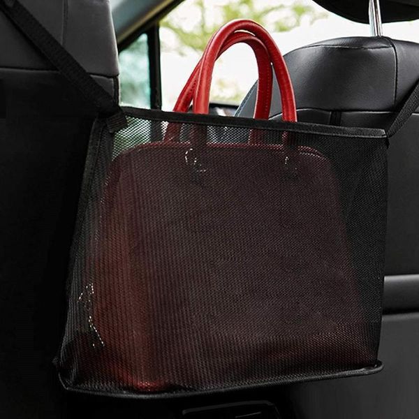 

car organizer net pocket handbag holder seat back bag for driver storage netting pouch barrier of backseat pet kids