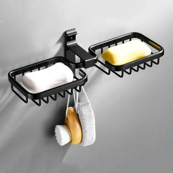 

soap dishes bathroom wall-mounted dish, for shower wall, dish with hook kitchen bar,strong anti-rust rack(1 pcs)