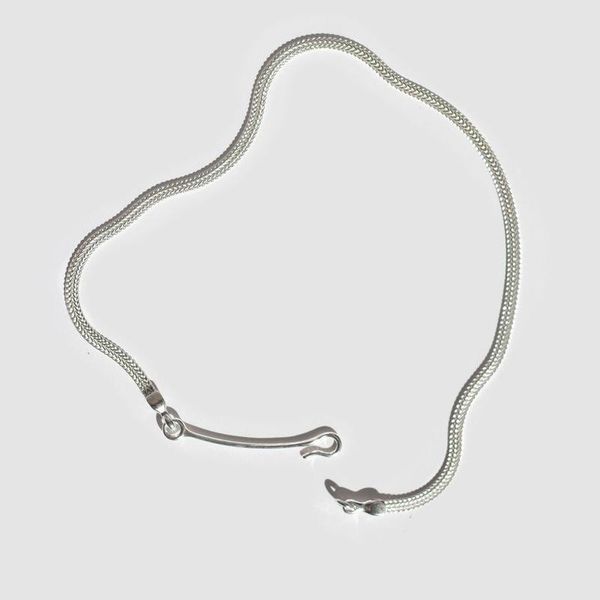

chokers gold and silver color woven chain hook simple short money female choker collar neck necklace, Golden;silver