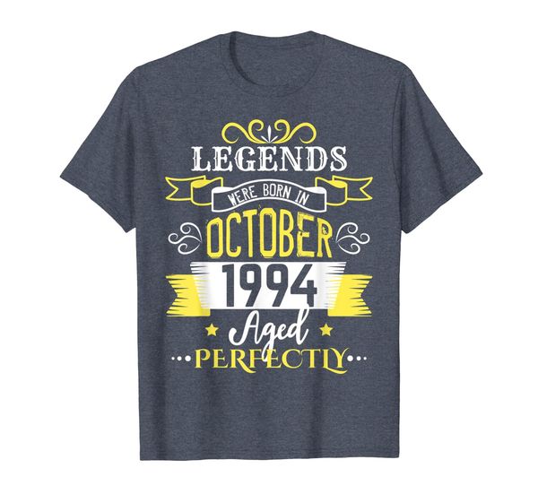 

legend since october 1994 t shirt 25 years old gift, White;black