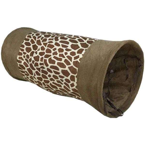 

cat toys tunnel collapsible tube large indoor outdoor pet toy crinkly tent play road leopard print f