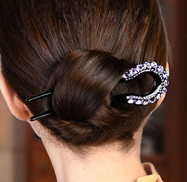 

hair clips & barrettes fashion shinning crystal hairpin women jewelry accessories, Golden;silver