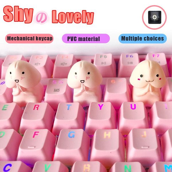 

keyboards personalized keycap pink cute single stereo mechanical keyboard cartoon diy decoration, pvc material, modeling esc key