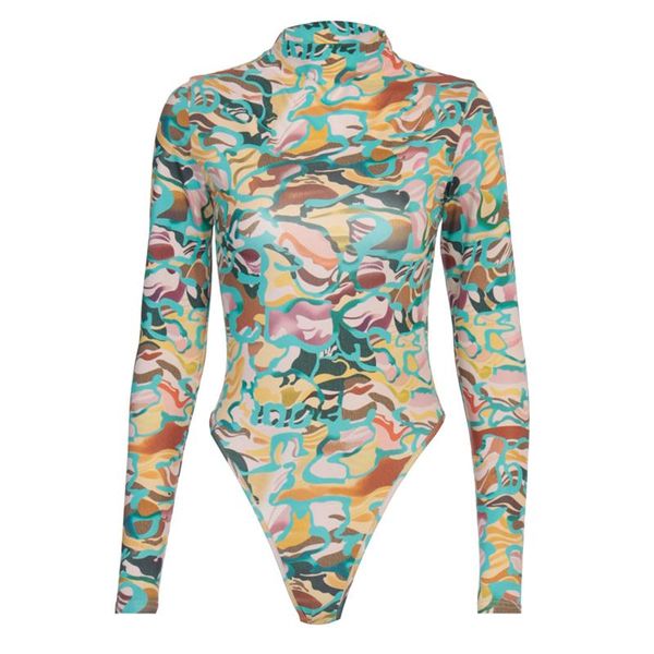 

women long sleeve bodysuit colorful casual fitness rompers fashion streetwear outfits overalls women's t-shirt, White