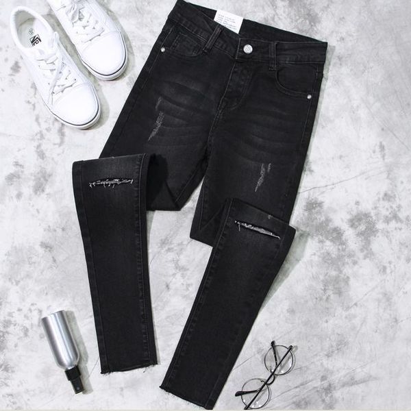 

summer women high waist skinny denim jeans for pencil plus size 25-31 women's, Blue