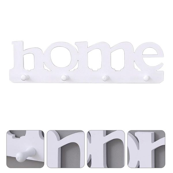 

hooks & rails entryway wall hook rack with 4 mounted coat hangers