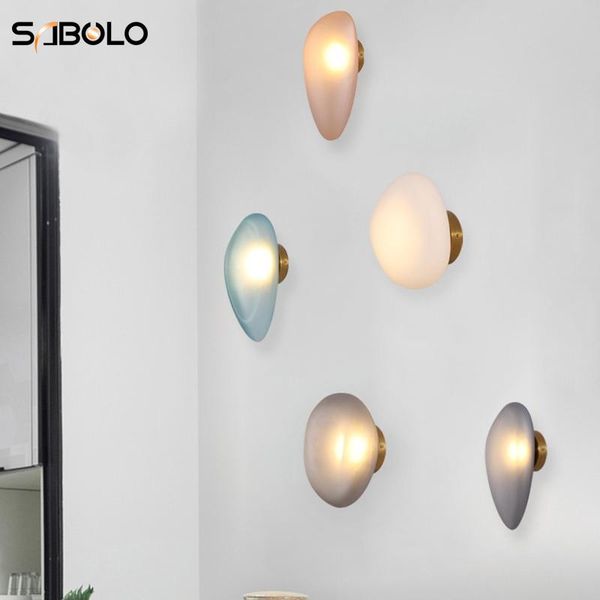 

wall lamp nordic glass led ball beside bedroom light sconce stair
