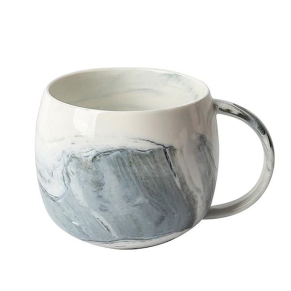 

mugs 400ml nordic simple marbled ceramic cup with handle marble pattern breakfast water mug office home drinkware