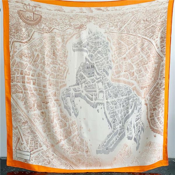 

scarves cashmere scarf women 140 scarfs for square horse print designer pashmina hand rolled silk, Blue;gray