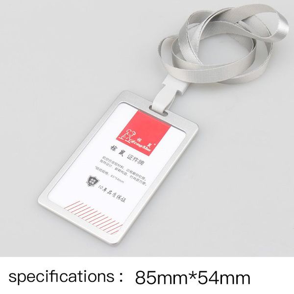 

card holders middle size aluminum alloy metal frame name plain certificate badge employee id verticle business exhibitor board, Brown;gray