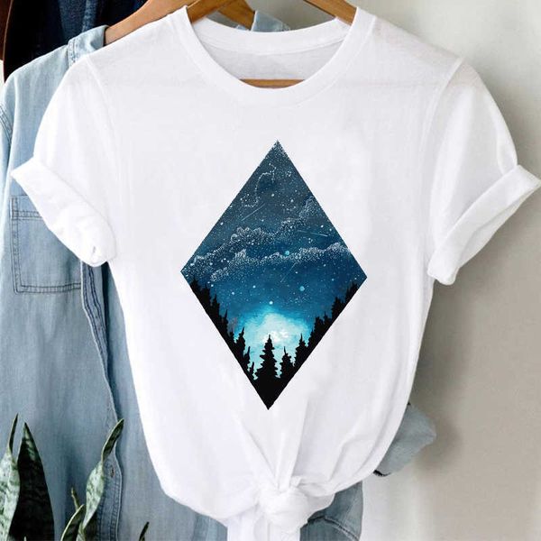 T-Shirts Damen 90er Jahre Kleidung Lässige Damen Niedliche Druck Reise Mode Kleidung Grafik T-Shirt Top Lady Print Weibliches T-Shirt X0628