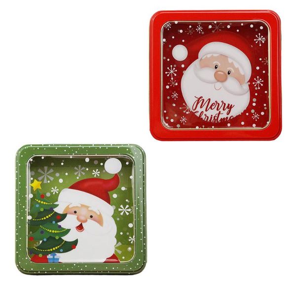 Подарочная упаковка 2 шт. Рождественские тематические конфеты Candy Boxes Cookie Storage Box Упаковка