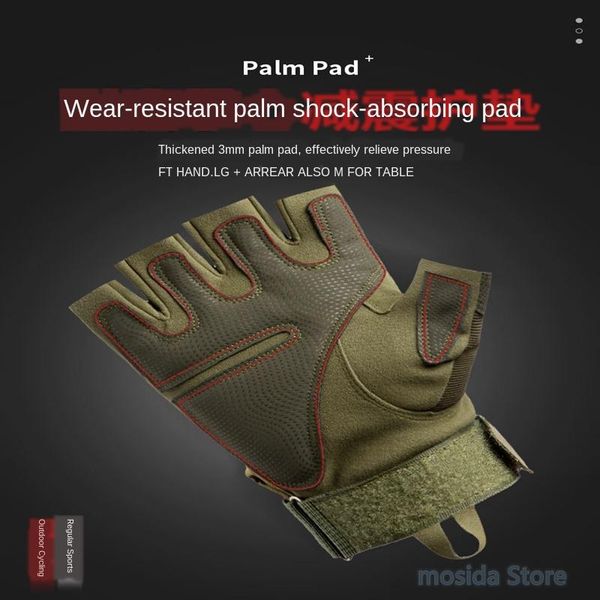 

50pair tactical gloves men and women outdoor half finger protective sports training cycling, Black