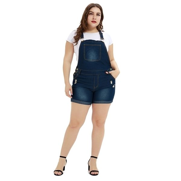 

plus size women jumpsuit overalls summer denim blue pocket female rompers playsuit fashion belted ladies overalls d30, Black;white