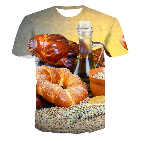 

3dt shirt summer cartoon plant like printing t-shirt men's blouse black fashion short sleeves t-shirts, White;black