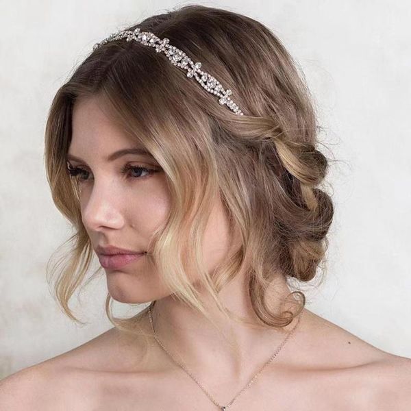 Fermagli per capelli Barrettes Stile europeo Pieno strass Fascia per le donne Moda Nappa lunga Fermacapelli in cristallo Accessori da sposa Gioielli Gi