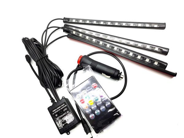 

strips car atmosphere light foot usb/cigarette lighter remote control app interior decorative ambient led lamp strip