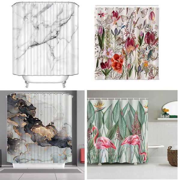 

shower curtains black gold marble pattern curtain set for kitchen decorative