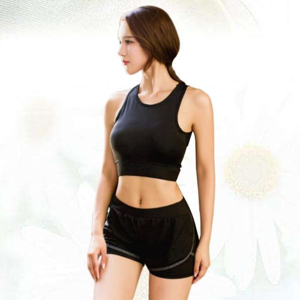 

sports activewear support stretchy breathable fitness underwear for yoga gym workout - size (black) clothing, White;black