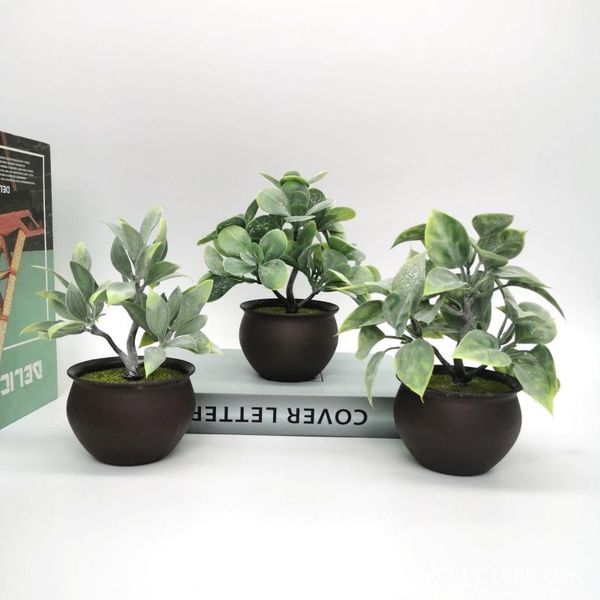 

artificial plants bonsai tree greenery fake plant manmade decorations grass leaves eucalyptus ornaments for home decorative flowers & wreath