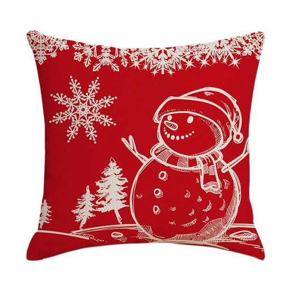 

pillow case christmas square pillowcase home decor linen cases cushion covers for sofa car gules pattern gift 45x45cm