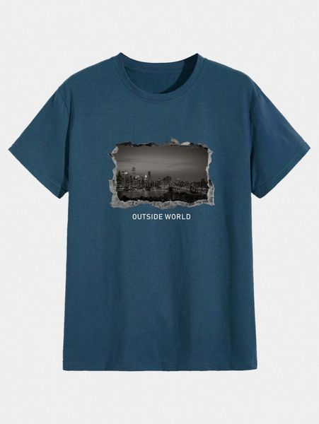 

men letter and graphic print tee w4iz#, White;black