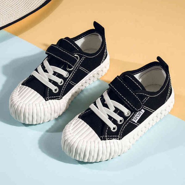 

boots toddler shoes low children' shoes breathable boys' casual 2021 biscuit girls' canvas velcro board, Black;grey