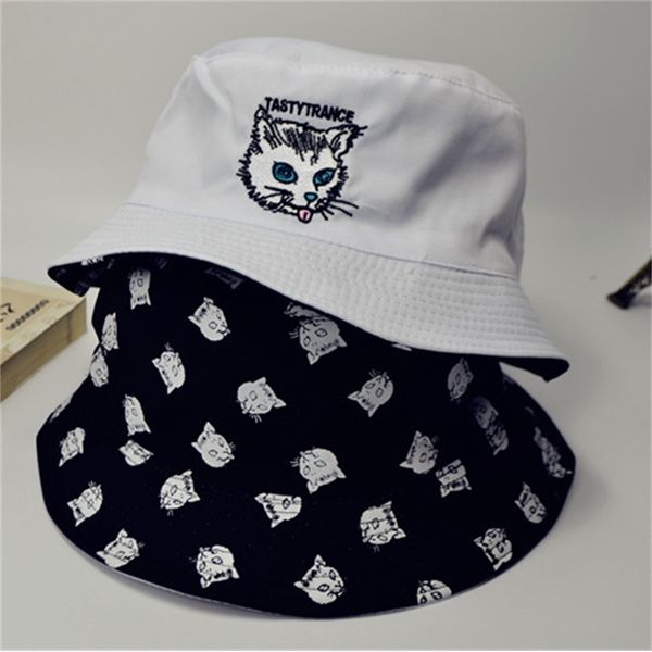 

creative embroidered fisherman's hat female summer sun visor
