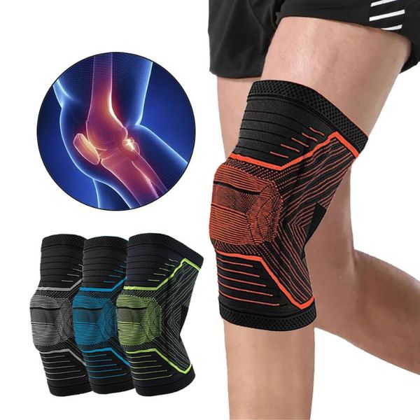 

elbow & knee pads 1pcs silicone non-slip breathable basketball weightlifting spring support men and women professional sports, Black;gray