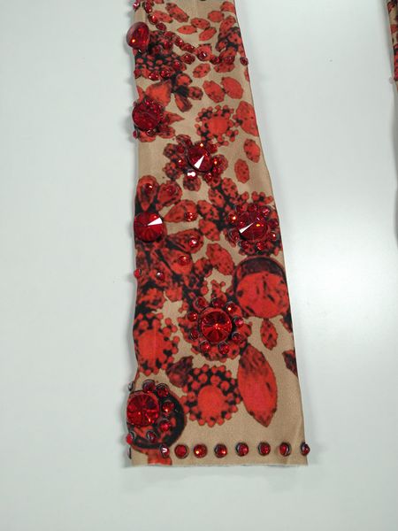 

fashion red floral rhinestone long gloves women stretch sparkling crystal party gloves nightclub dancer singer stage accessoriesg, Blue;gray