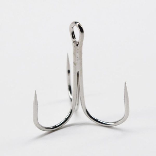 

fishing hooks strong treble white feather dressed saltwater