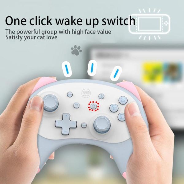 

game controllers & joysticks cat 4nd wireless controller for switch/for switch lite gamepad joystick voice wake up headphone plug gamepads