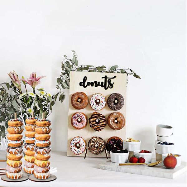 

party decoration diy wooden donut stand home decor supplies table baby shower birthday accessories