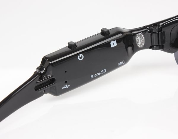 

new sports digital mountaineering cycling recorder 1080p hd p camera smart sunglass, White;black