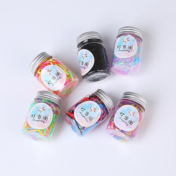 

pcs/set candy color series scrunchie hair bands girls rubber elastic accessories for ponytail holder, Slivery;white