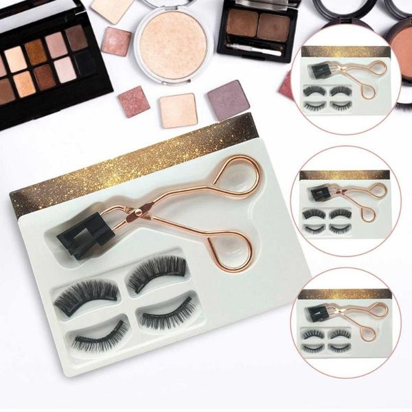 

false eyelashes dual magnetic 3d with applicator
