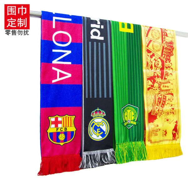 

scarve scarf football club acrylic knitted fan scarf, Blue;gray