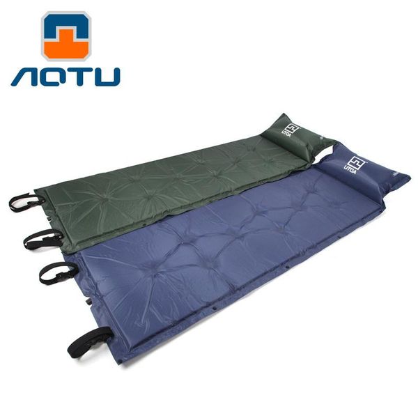 

outdoor automatic inflatable camping mat one person cushion moistureproof pad at6203 tent pads