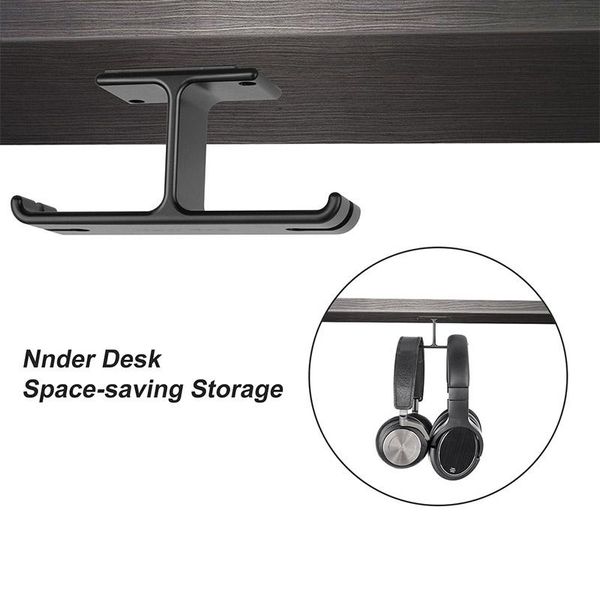 

earphone holder headphone headset dual hanger durable hook easy install 2 in 1 for desk monitor accessories hooks & rails