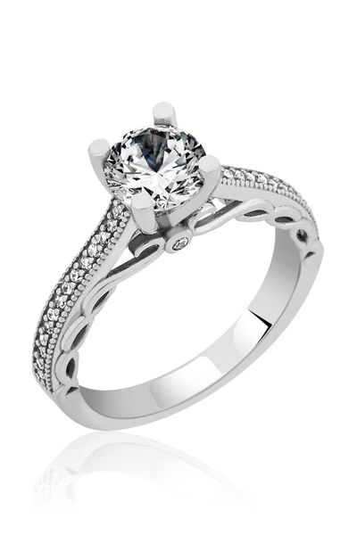 

cluster rings solitaire diamond montÃ¼r motif mesh ring 12, Golden;silver