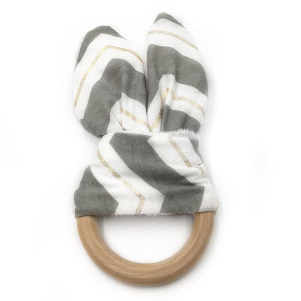 

pacifiers# cute cartoon ear shape teether wood teething ring for baby infant