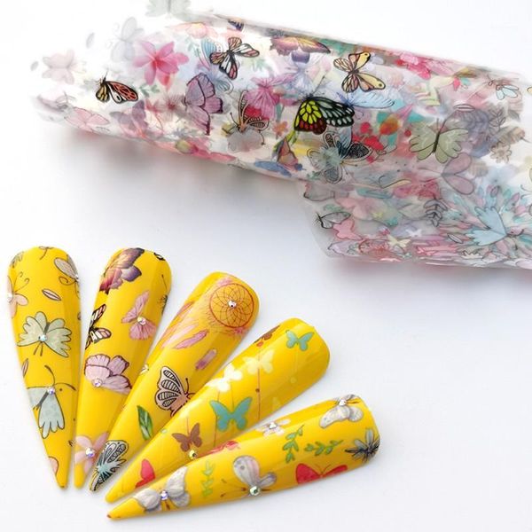 

butterfly flower designs mixed nail art transfer sticker starry paper adhesive floral prints decor tip1, Black