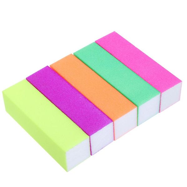 

nail gel 10pcs salon files portable polising blocks fingernail strips, Red;pink