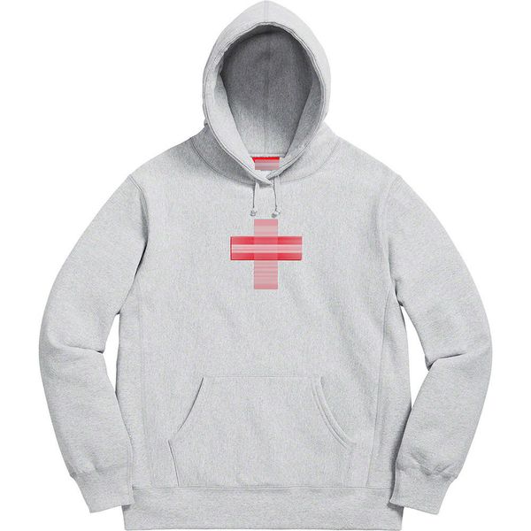 

american fashion brand cross stitch loose casual hoodie, Black